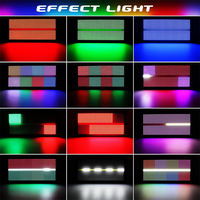 Barra de Luces Estroboscópicas LED de Alta Luminosidad 8+8 con Estuche de Transporte para 10 Piezas, Luces Estroboscópicas DMX512 para DJ, Conciertos, Clubes y Eventos