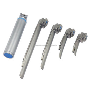 Ensemble de laryngoscope LED de qualité hospitalière, 4 lames droites en acier inoxydable, certifié CE, équipement de diagnostic vétérinaire - Product Image 3