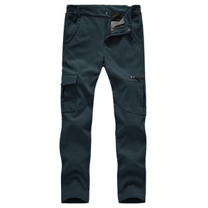 Pantalons softshell tendance pour hommes, doublés de polaire, imperméables, coupe-vent, grandes tailles, haute qualité, confortables, vente chaude - Product Image 2