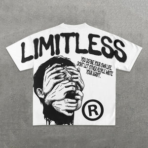 Qualité supérieure, impression graphique personnalisée, coupe ample, tricoté, 100% coton, style streetwear, séchage rapide, respirant, pour hommes - Product Image 6