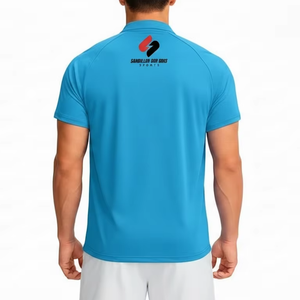 Chemises pour hommes en coton tricoté respirant, anti-plis, séchage rapide, avec logo personnalisé, vente en gros - Product Image 5