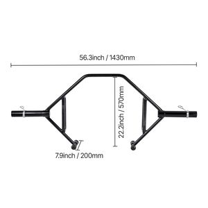 Barra esagonale aperta da 2 pollici con impugnature zigrinate, capacità 800 libbre (20 kg), per sollevamento pesi e allenamento di forza - Product Image 4