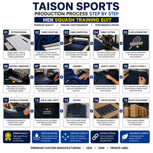 TAISON SPORTS Survêtement d'entraînement de squash unisexe en polyester/nylon polaire 300g coupe-vent imperméable respirant écologique séchage rapide - Product Image 4
