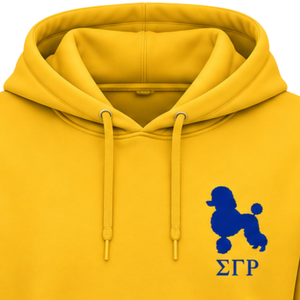 เสื้อฮู้ดมหาวิทยาลัยสำหรับผู้หญิง Sigma Gamma Rho สีเหลือง สไตล์ลำลอง ลายกราฟิกแบบกำหนดเอง แฟชั่นมหาวิทยาลัย สตรีทแวร์ - Product Image 6
