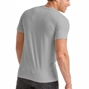 Vente d'usine, prix de gros, logo personnalisé, t-shirts en coton décontractés pour hommes, taille plus, t-shirts à manches courtes, t-shirts tendance pour hommes - Product Image 3