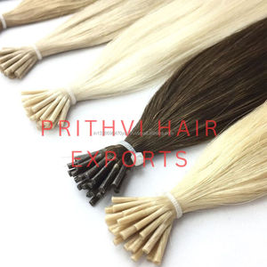 ผมต่อแบบถาวรผมสีบลอนด์ปลายแหลมรูปตัวยูผสมสีเงิน - Product Image 5