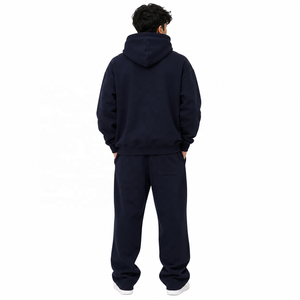Conjunto de Sudadera con Capucha y Pantalones Deportivos Extra Grandes para Hombre, con Interior Suave Cepillado, Costuras Minimalistas, OEM - Product Image 3