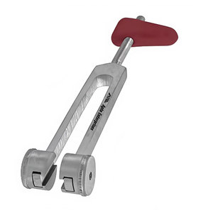 Diapason combiné de qualité supérieure C128 argenté avec marteau de réflexe Taylor pour examen neurologique médical - Product Image 2