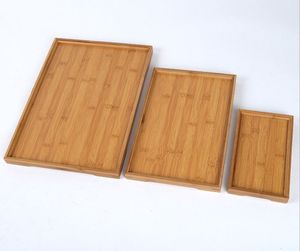 Bandeja Rectangular de Madera Hecha a Mano con Acabado Natural, Organizador Rústico para Mesa, para Té, Café, Bocadillos, Desayuno - Product Image 2