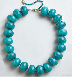 Fashion Resin Beaded <b>Necklace</b> for Women Colorful Chunky <b>Statement</b> Jewelry Lightweight Acrylic Beads Trendy Party Accessories - Product Image 1