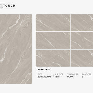 Azulejos de porcelana de alta calidad con superficie satinada 600X1200 de gran formato para pisos y paredes en proyectos de villas, apartamentos y hoteles. - Product Image 1