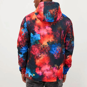 2026 Best Quality Winter Men's <b>Canvas</b> Waterproof Windproof Hooded Zipper Front Print High Street Reversible Eco-Friendly - Product Image 2