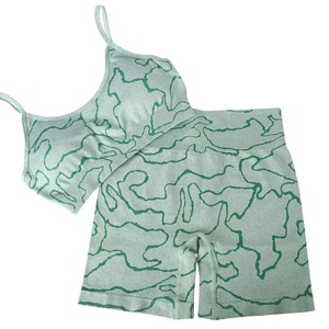 Conjunto de Yoga de 2 Piezas de Cintura Alta, Suave y Elástico, Transpirable, Cómodo, de Spandex/Nylon, para Mujer, Marca Privada - Product Image 5