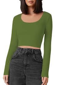 Slim Fit Scoop Neck Crop <b>Top</b> 100% Cotton Soft Breathable Fabric Casual Fashion Apparel Comfortable Fit - Product Image 2
