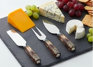 Set Of 4 Cheese Knives In Stainless Steel With High Quality Wooden Handle Perfect For Weddings Events And Elegant Dining - Product Image 6