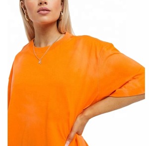 Meilleur T-shirt ample à col rond et manches courtes pour femme, couleur unie, 100 % coton, coupe décontractée, tricoté, respirant, printemps-été - Product Image 5