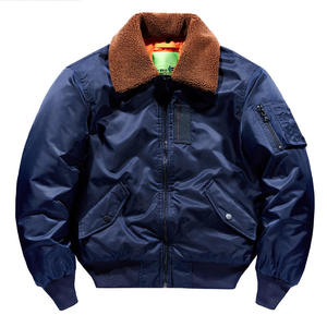 Chaqueta Bomber de Lona Recubierta Personalizada al por Mayor con Cuello Delgado para Marcas de Streetwear Estadounidenses, Entrega Rápida - Product Image 4