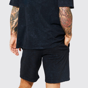 OEM Service Wholesale Summer Wear New Design Men <b>Sets</b> Short Sleeve T Shirt Shorts <b>Twin</b> <b>Set</b> Men's High Quality for Men Acid Wash - Product Image 6