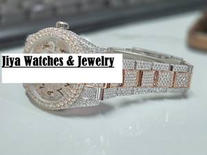 Reloj Deportivo de Lujo, Totalmente Automático, con Diamantes Moissanite VVS, Cristal de Zafiro, Movimiento de Cuarzo, Acero Inoxidable, Analógico de Lujo - Product Image 2