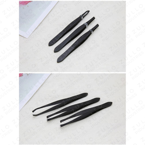 Professional Stainless Steel Slant Tip Eyebrow Tweezers with Custom Logo Non Slip Grip Precision Beauty <b>Tool</b> - Product Image 6