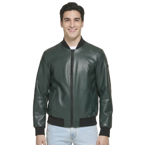 Chaquetas de Cuero para Hombre al por Mayor, Talla Grande hasta 8XL, Moda Otoño Invierno, Chaqueta Casual de Cuero Sintético con Cierre de Cremallera, Color Sólido - Product Image 5