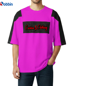 Camiseta Personalizable de Moda para Hombre, Talla Grande, Amarilla y Negra con Mangas en Contraste, Diseño en Blanco Multicolor Personalizado - Product Image 4