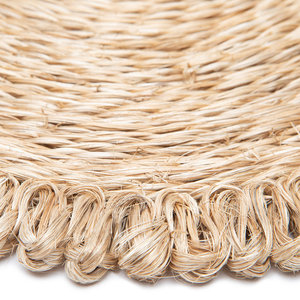 Juego de 4 manteles individuales redondos Amaretto Abaca sin diseño de patrón - Product Image 2