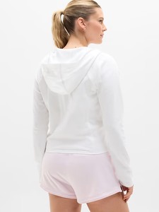 Pull à capuche blanc en molleton tricoté à manches régulières avec poches, coupe classique, respirant, pour femme, vêtement décontracté d'automne, 100 % coton - Product Image 5