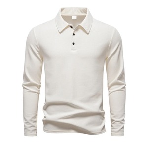 Jersey de Punto de Manga Corta y Cuello Alto para Hombre, Corte Regular, Color Gris Sólido, Estilo Casual, Largo Regular, 100% Algodón - Product Image 2