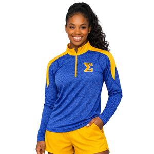 <b>Women</b> <b>Quarter</b> <b>Zip</b> Pullover Sorority Inspired Long Sleeve Athletic <b>Sweatshirt</b> Casual College Activewear Lightweight Sports Top - Product Image 1
