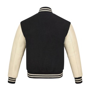 Comfortable Solid Customized Color Plus Size Varsity <b>Jacket</b> Men High Quality Wool Body Leather Sleeves Varsity <b>Jacket</b> for Men - Product Image 6