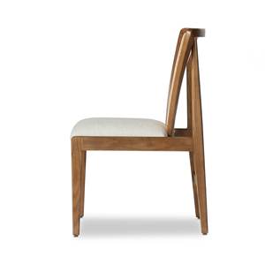 Chaise de salle à manger de style mid-century moderne, fauteuil rembourré en velours marron avec pieds latéraux en bois et rotin canné pour la maison - Product Image 4