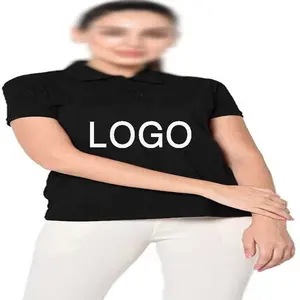Couleur unie 100% coton femmes pour Polo T-Shirt respirant tricoté conception bonne qualité personnalisé marque directe usine exportation - Product Image 1