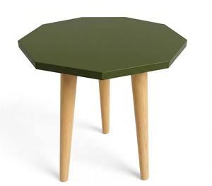 Modern Octagonal <b>Coffee</b> <b>Table</b> Durable Wood Top Natural Wood <b>Legs</b> Handmade Eco-Friendly Design <b>for</b> Living Room Office Hotel Use - Product Image 1