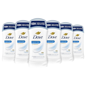 Déodorant anti-transpirant en stick Dove Original Clean pour femme, 2,6 oz, lot de 6, invisible et solide, pour la transpiration sous les aisselles - Product Image 4