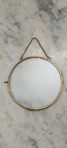 Premium Round Metal Hanging <b>Photo</b> <b>Frame</b>, Antique <b>Gold</b> Finish Picture <b>Frame</b> with Decorative Chain for Family Portraits - Product Image 4