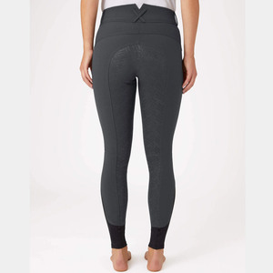 Pantalon d'équitation taille haute élastique coupe skinny uni – Équipement et pantalons d'équitation - Product Image 2