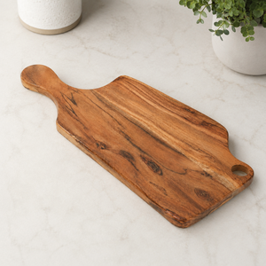 Planche à découper en bois artisanale avec poignée |   Planche à servir et à découper de qualité supérieure, pour fromages - Product Image 6