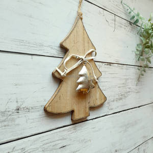 2025 superventas XL Reno de madera con detalle de campana con Árbol de Metal decoraciones para árboles de Navidad Shabby regalo de boda Navidad - Product Image 6