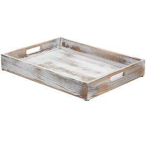 Bandeja de Servir Clásica de Madera con Acabado Artesanal para el Hogar, Cocina, Hotel, Mesa de Centro, Exhibición, Venta al por Mayor - Product Image 1