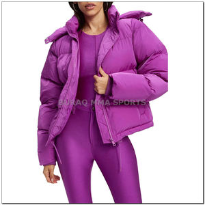Chaqueta Acolchada Impermeable Personalizada para Mujer, Chaqueta de Invierno Acolchada de Diseño, Abrigo Acolchado de Nailon para Mujer - Product Image 4