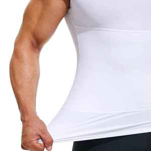 Camiseta Deportiva Casual Estampada para Hombre, Talla Grande, Corte Ajustado, en Gris Jaspeado, Tela Suave y Transpirable para Fitness y Entrenamiento - Product Image 6
