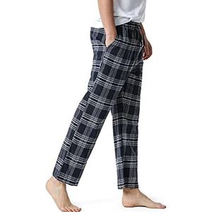 Pantalon de pyjama décontracté en toile légère de qualité export avec cordon de serrage à la taille, en flanelle douce brossée pour homme - Product Image 2