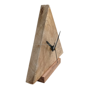 Horloge de bureau miniature en bois faite à la main, horloge décorative de table pour la décoration de la maison ou du bureau, article cadeau en bois - Product Image 2
