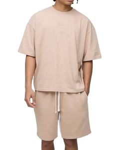 Algodón/poliéster de alta calidad cuello redondo manga corta ajuste holgado Color sólido uso al aire libre entrenamiento deportes y gimnasio desgaste transpirable - Product Image 1