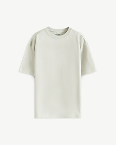 Camiseta Formal de Manga Corta para Hombre, Tejida, Cuello Redondo, Corte Holgado, 100% Algodón, Transpirable, Ecológica, Vietnam - Product Image 6