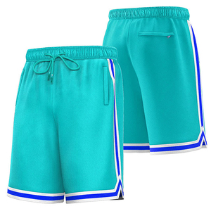 Shorts de basketball pour hommes, taille élastique, design sublimé, confortables, respirants, séchage rapide, poche cousue, nouvelle collection été - Product Image 2