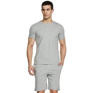 Nouvelle tendance 2025 hommes décontracté deux pièces été ensemble couleur unie col à manches courtes fermeture éclair pantalon costume respirant - Product Image 1