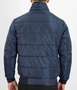 Veste matelassée légère OEM personnalisée coupe-vent imperméable vintage avec logo frontal, col montant, rembourrage en coton, unisexe, pour l'hiver - Product Image 5