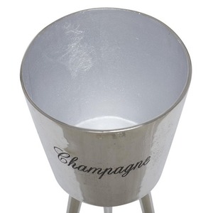 <b>Champagne</b> <b>Ice</b> <b>Bucket</b> Round 9 Inch Diameter 28 Inch Height Stainless Steel Modern Design Rust Resistant Party Use - Product Image 2